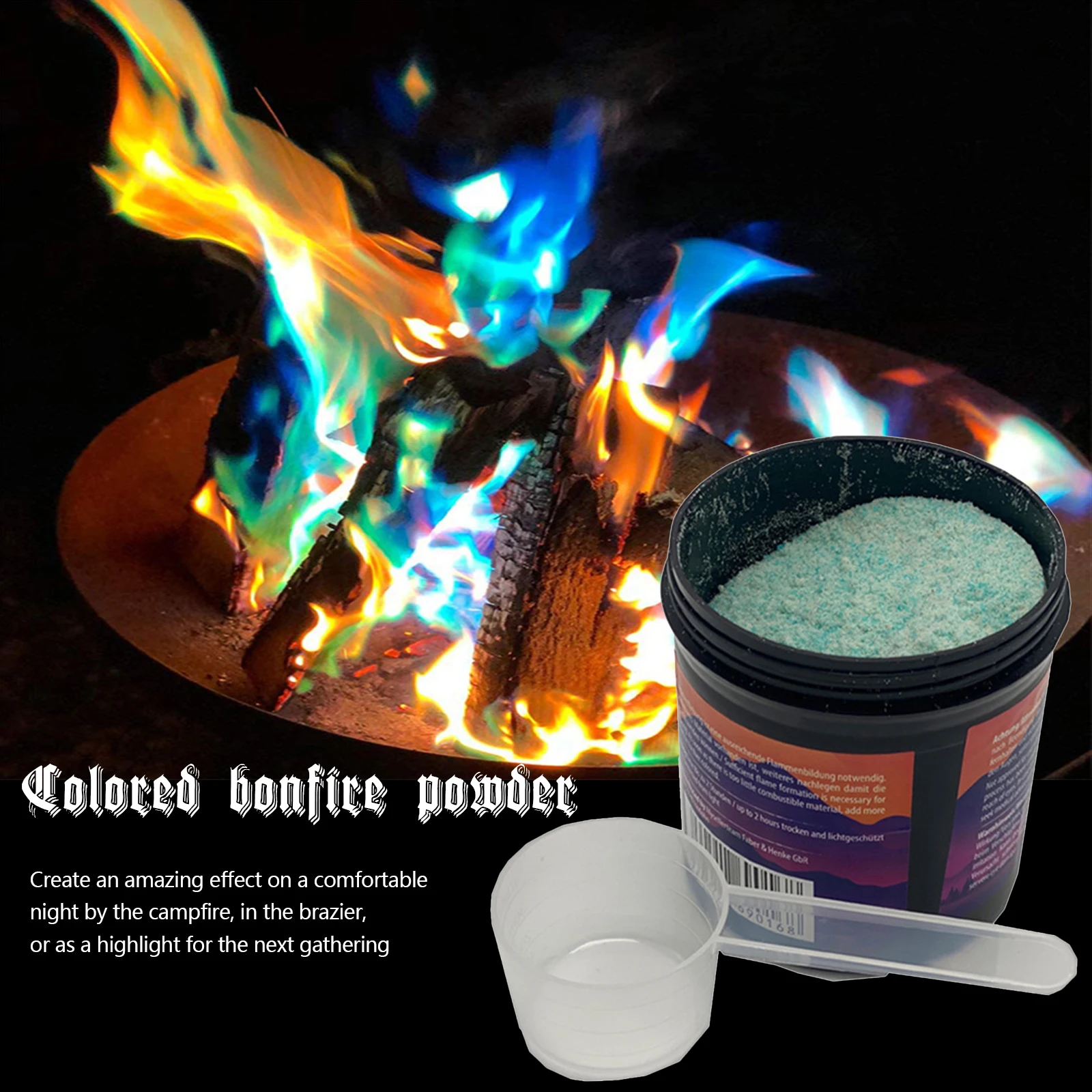 

250g Mystical Fire Powder Convenient Magic Flame Discoloration Agent Atmosphere Props for Fire Pits Fireplace Camping Supplies