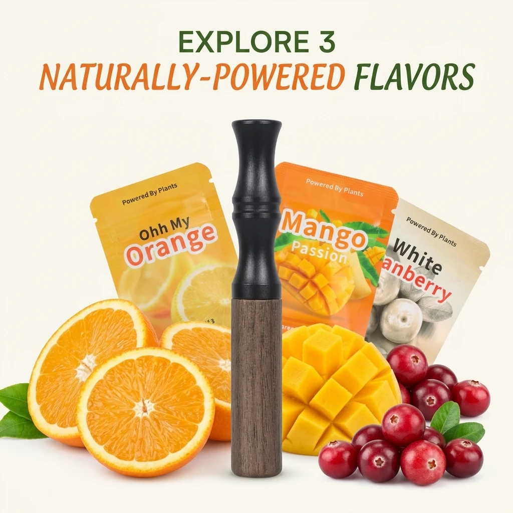 Premium Natural Oral Relaxation Inhaler Walnut Wood Portable Fresh Fragrance Core Breathing Tool Office Daily Travel Outdoor Use