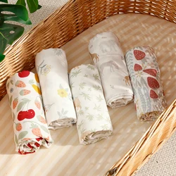 Kangobaby #My Soft Life# 2025 New Bamboo Cotton Baby Muslin Swaddle Blanket Breathable Newborn Wrap Infant Bath Towel 120x110cm