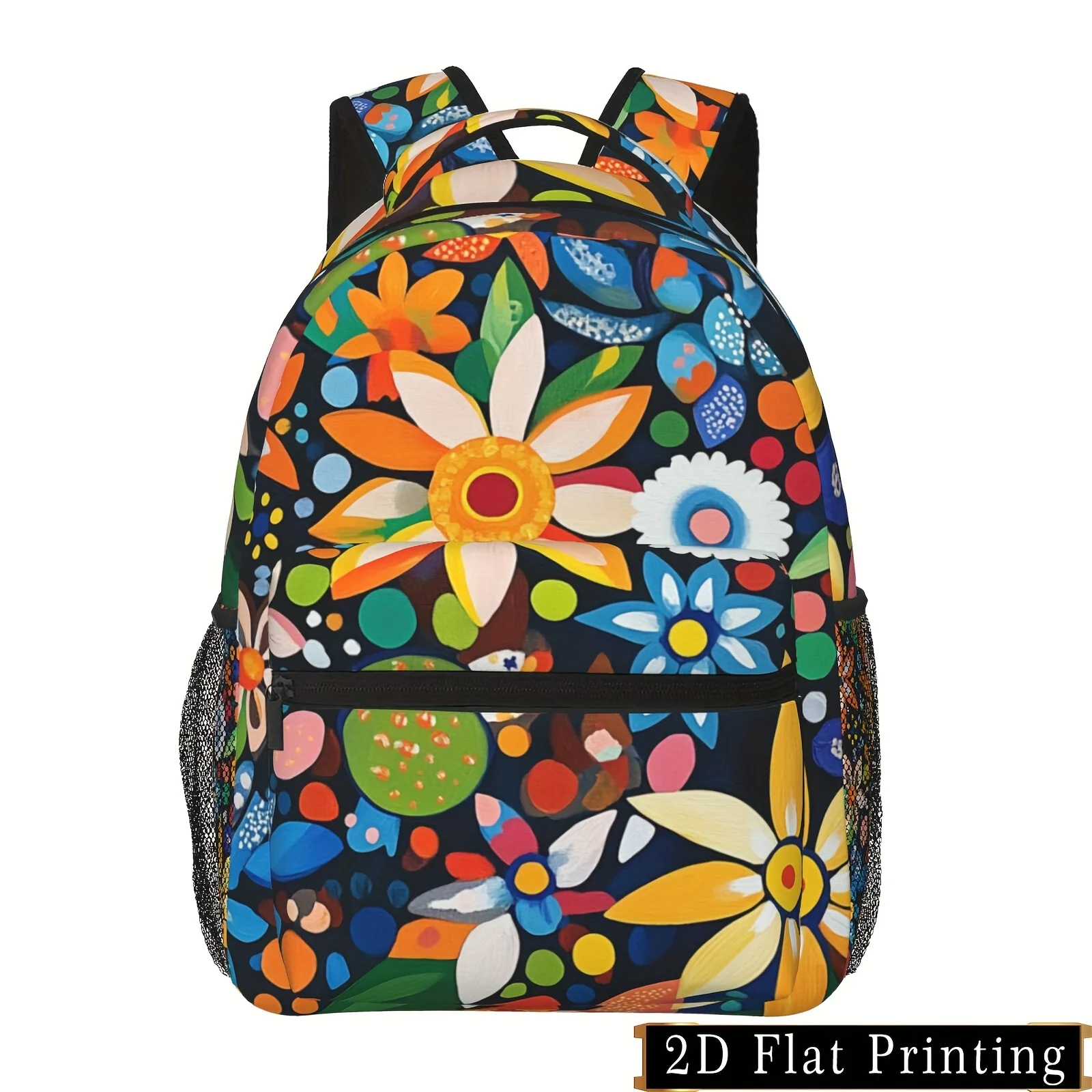 Youth Campus Student Backpack with Floral Patterns Featuring Large Capacity Back and Waist Protection Design Fashionable