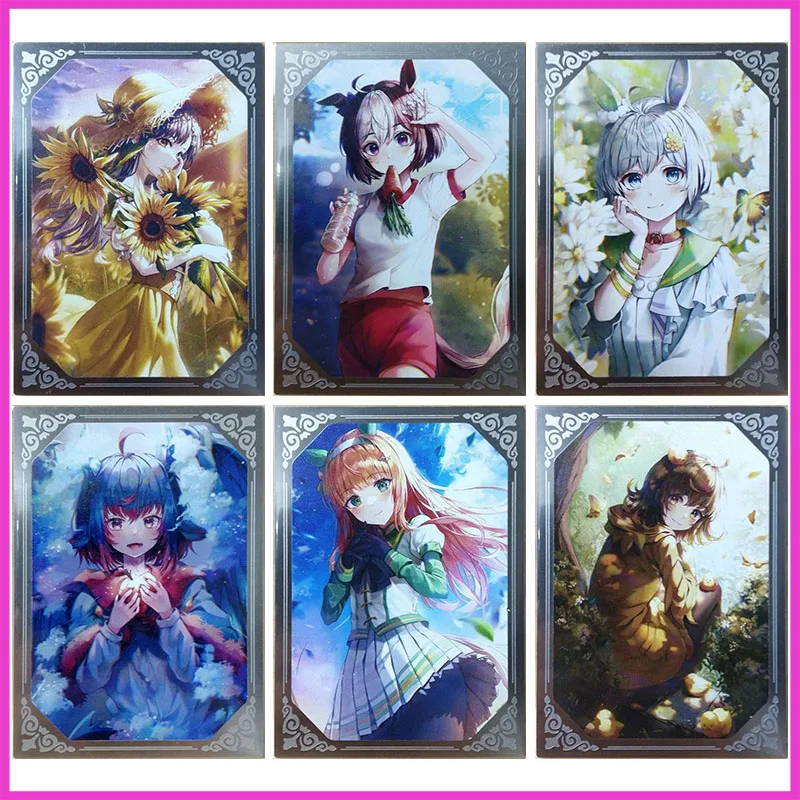 

Anime Goddess Story Rare Metal Refraction Game Cards Special Week Silence Suzuka Toys for boys Collectible Card Birthday Present