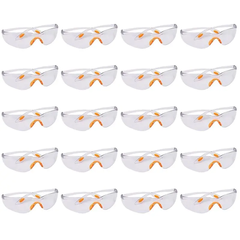 FFYY-Safety Glasses Chemistry Laboratory Goggle Comfortable Serviceable Impact-Resistant 20 Pack Serviceable Safety Glasses