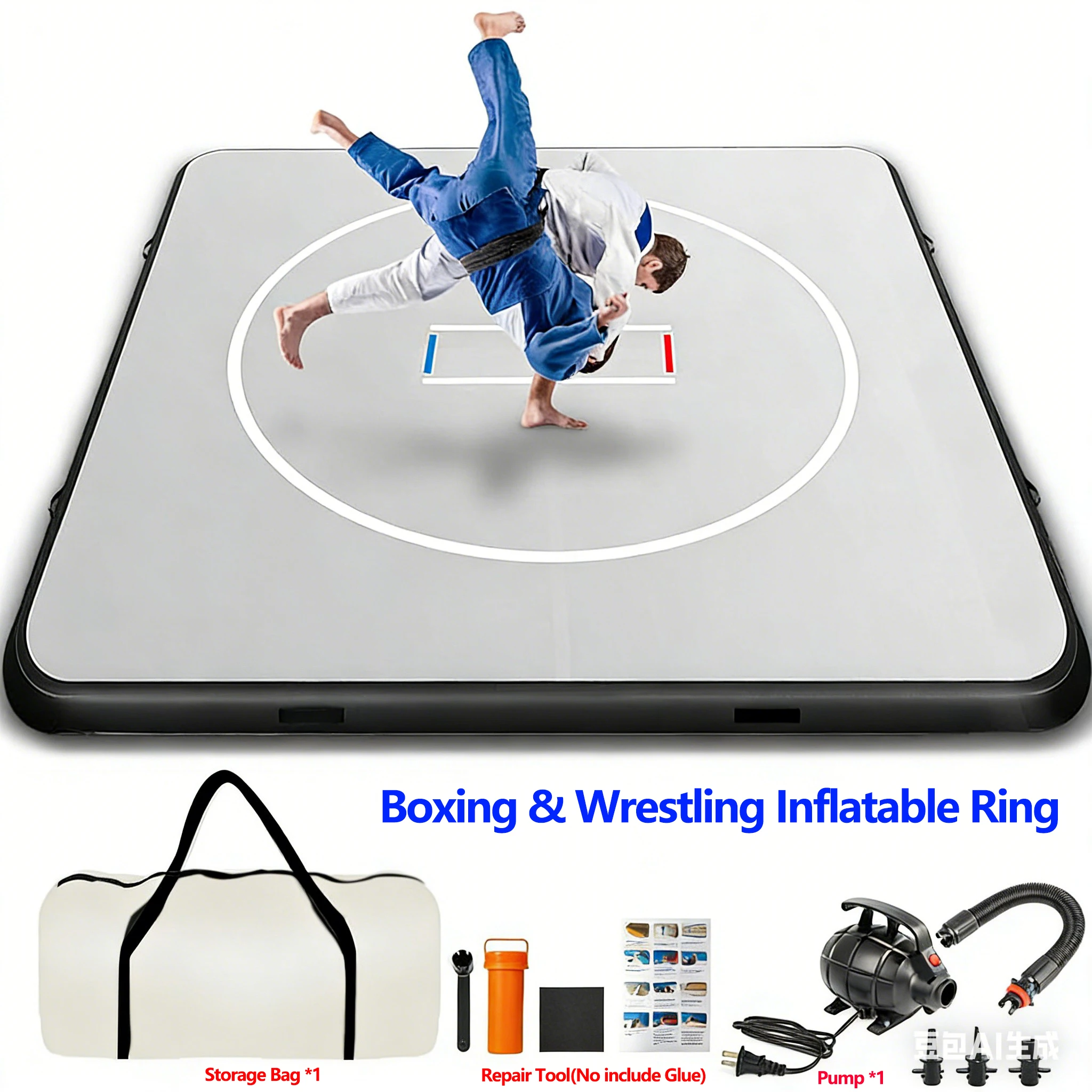 

Прочный большой надувной мат для йоги и бокса с матовой поверхностью, воздушная подушка для тхэквондо, флиппинга, фитнес-клубов, борьбы