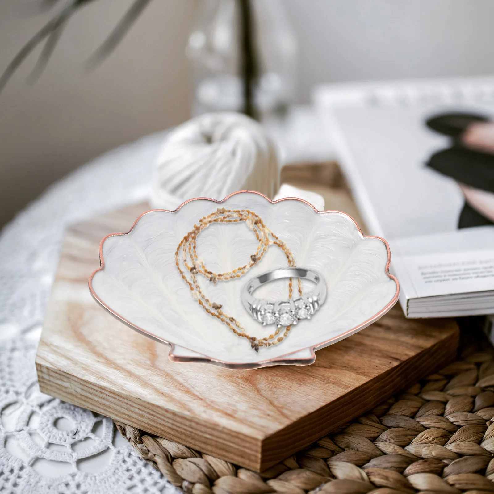 

Jewelry Tray Trinket Dish Holder Aesthetic Earring Jewellery Storage Arrangement