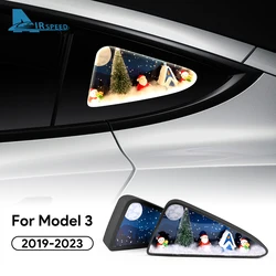 Metal Car Rear Window Triangle Christmas Trim Light for Tesla Model 3 Model Y 2019 2020 2021 2022 2023 Personalised Accessories