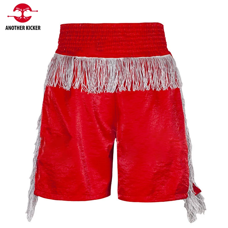 Boxing Shorts Tassels Muay Thai Pants Men Women Kids Gym Martial Arts MMA Fighting Clothes Premium Cage Fight Kickboxing Trunks