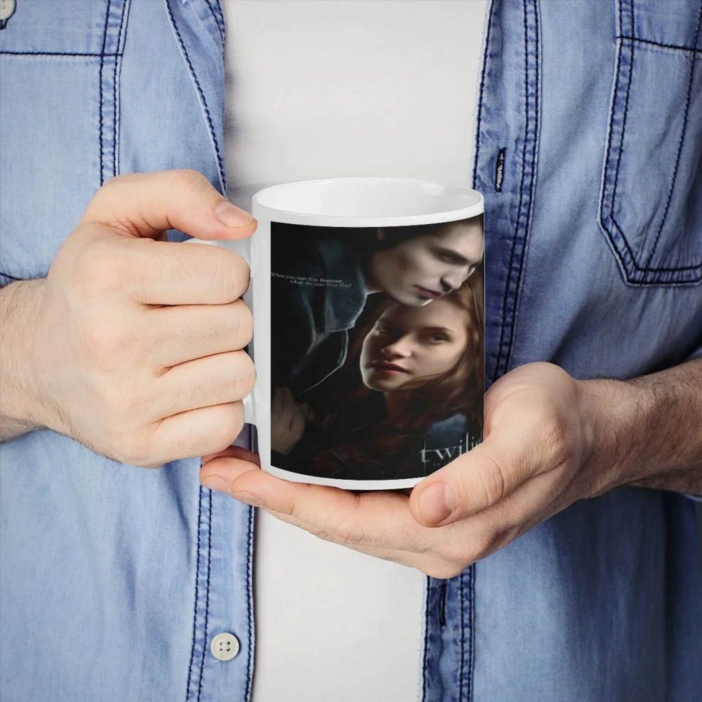 Twilight Edward Bella Retro Kraft Paper Prints_SFBGBG Ceramics Coffee Mugs Thermal Color-changing Gifts Drinkware Coffeeware