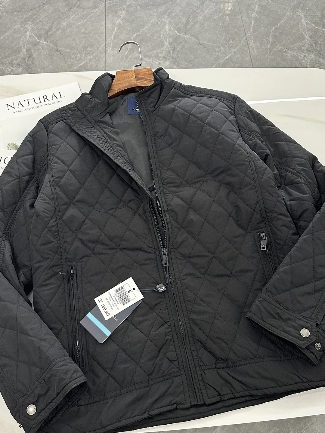 

Легкое роскошное хлопковое пальто с ромбовидным узором, мужское тонкое хлопковое пальто Faion Urban Youth, повседневное теплое длинное свечение