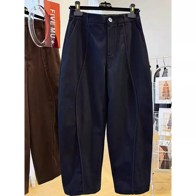 فضفاض الأمريكية الرجعية واسعة الساق سراويل تقليدية ملابس للرجال جديد Sle تنوعا عمال المنجل السراويل الخريف الشتاء حجم كبير