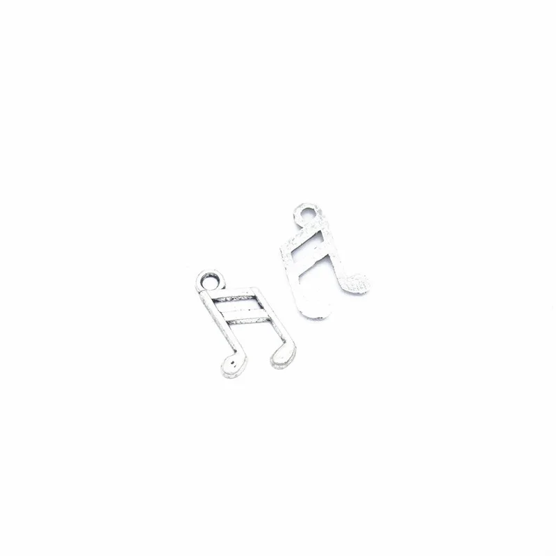 5 colors 60pcs musical note Charms Tibetan Silver Bronze Pendants Antique Charm Jewelry Making DIY Handmade Craft 16*9mm P206