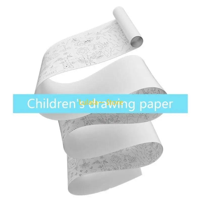 Y4QA 1000x43cm Trẻ Vẽ cuộn Trẻ Giấy tô màu tự làm Graffiti Cuộn