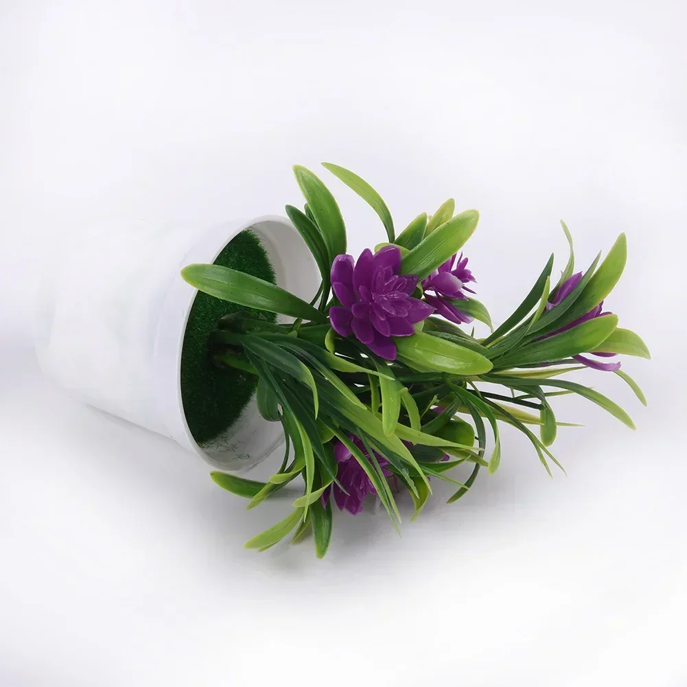 1 Pc Lotus Fake Silk Flower Small Artificial Bonsai Tabletop Home Decoration Kit Artificial Bonsai New Arrival