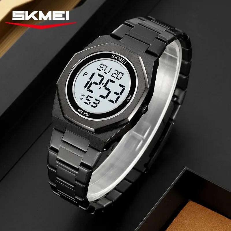 ساعات الضوء الخلفي مقاوم للماء ساعة يد رياضية رقمية جديدة SKMEI 2479 كرونو للرجال #1