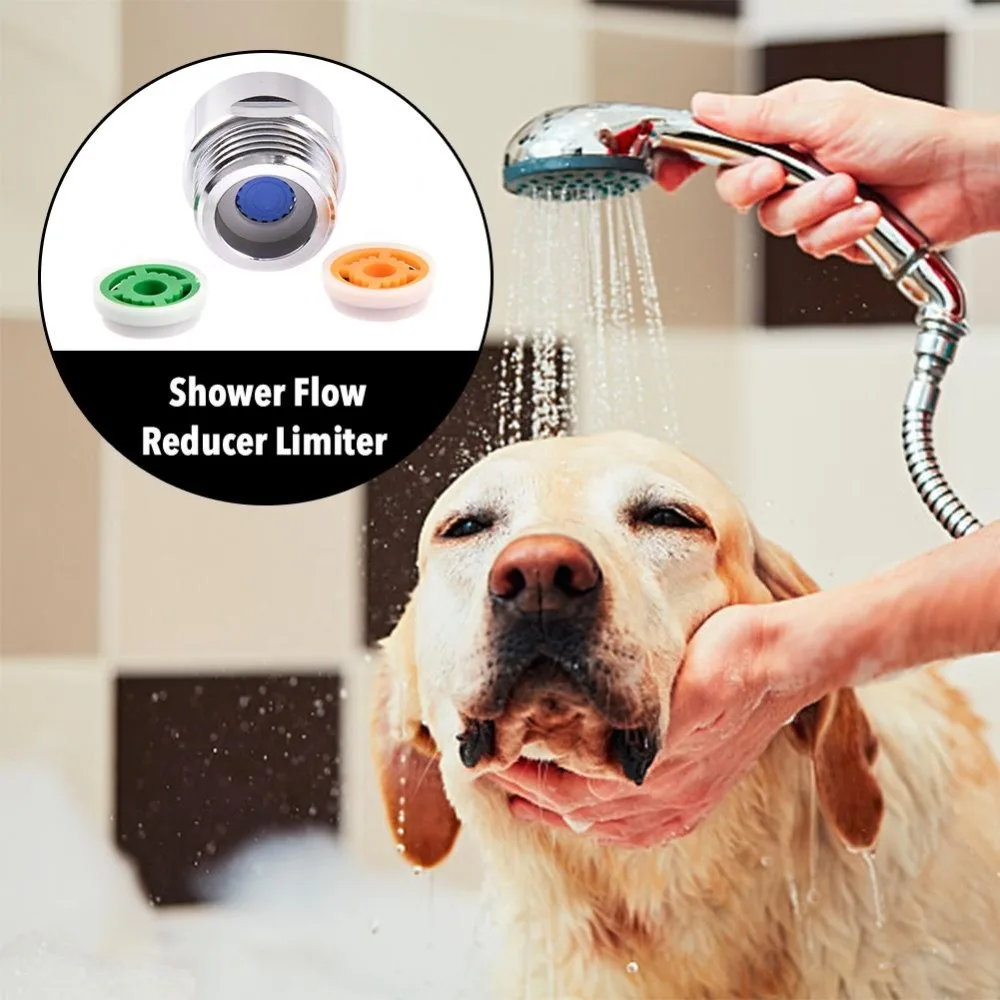 Plastic Shower Flow Limiter Universal Fit Colorful Water Flow Restrictor 1/2 Inch Thread Durable Flow Control Valve