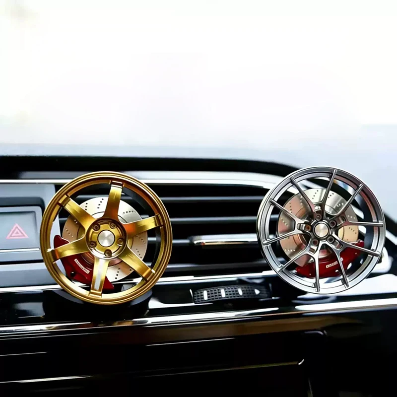 Alloy Wheel Model Suitable for RAYS Series Rotatable Forged Car Air Vent Magnetic Wheel Hub Ornament Creative Toy