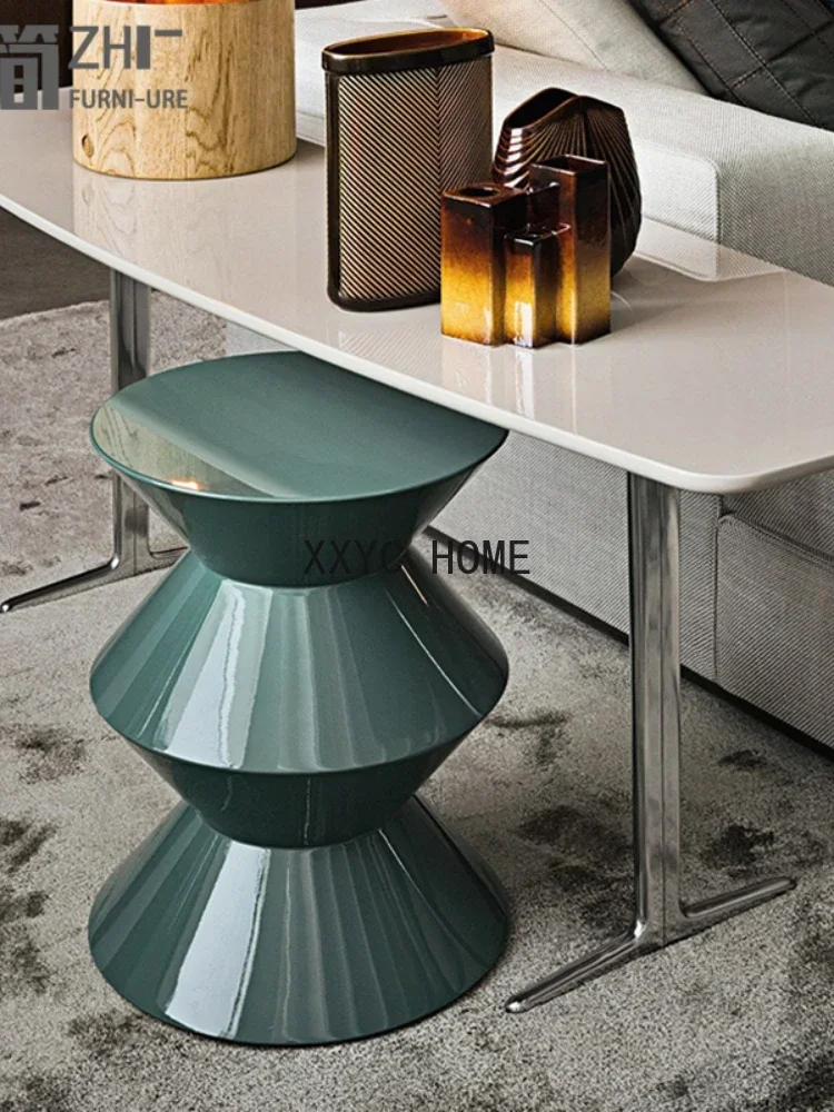 Table Creative FrP a Block of Wood Or Stone Two Or Three Sections Corner Table Designer Sofa Side Table Special-Shaped Stool
