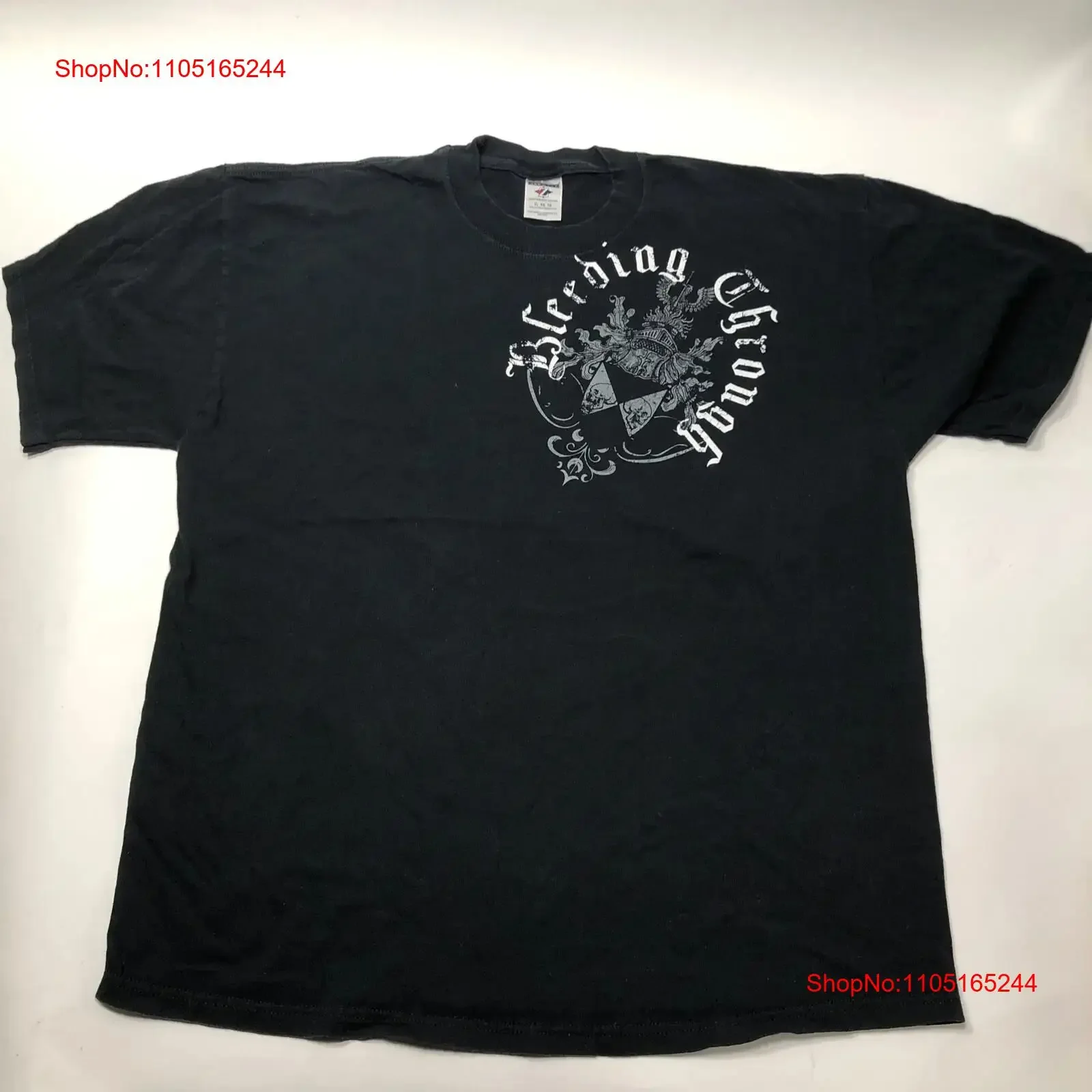 Bleeding Through Logo size XL Black T Shirt Vtg Metal Hardcore Band Merch vintage Washed fashion streetwear
