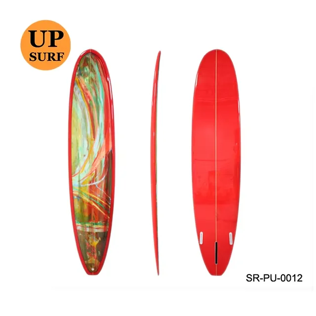 Round Tail Surfboard Customized PU Foam Board Longboard for Surfing