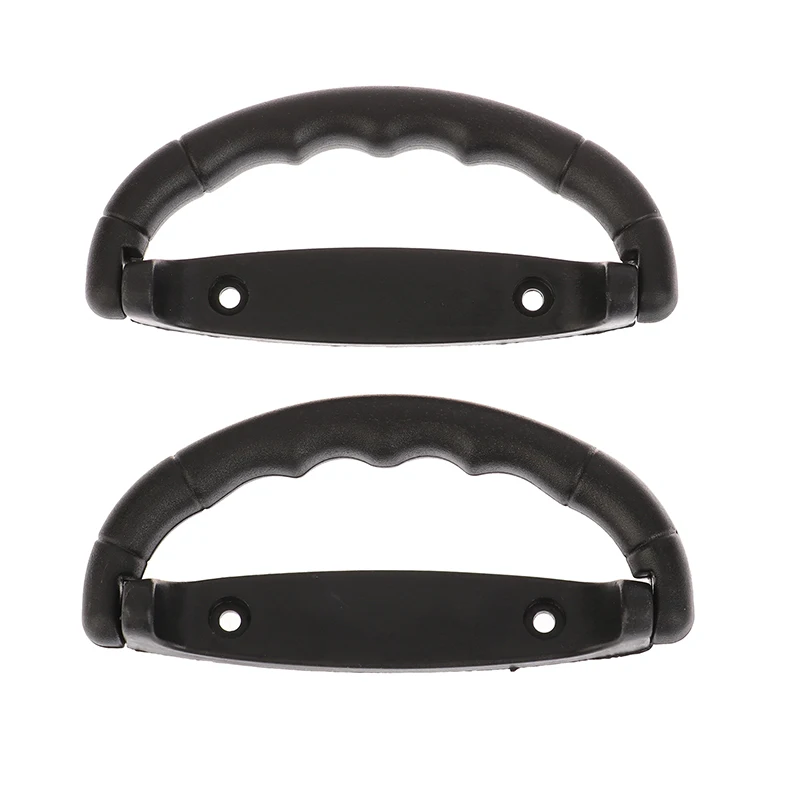 2pcs Black Plastic Luggage Handle Suitcase Strap Pull Air Case Carrying Air Bag Grip Anti-Slip Knob Box Replacements