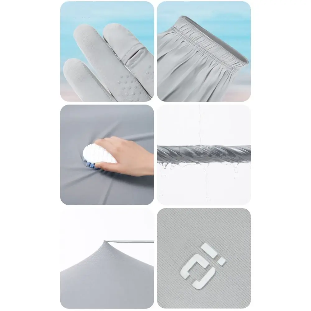 Anti-UV Ice Silk Sleeves Gloves Flip-finger Sun Protection Sunscreen Sleeve UV Insulation Arm Covers Cycling Gloves Summer