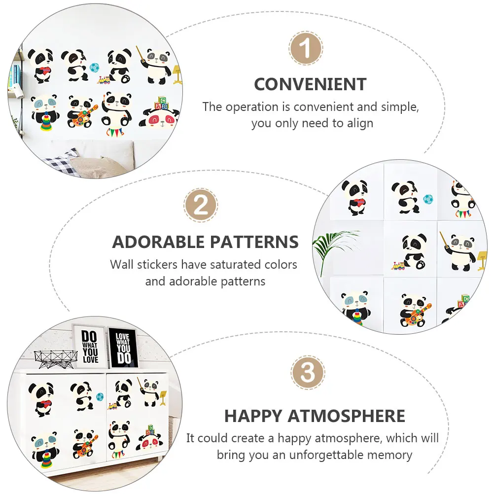 

Cartoon Wall Stickers Baby Room Decor Kid's Wall Decals Window Stickers Permeable Film Preschool Decorative Sticker
