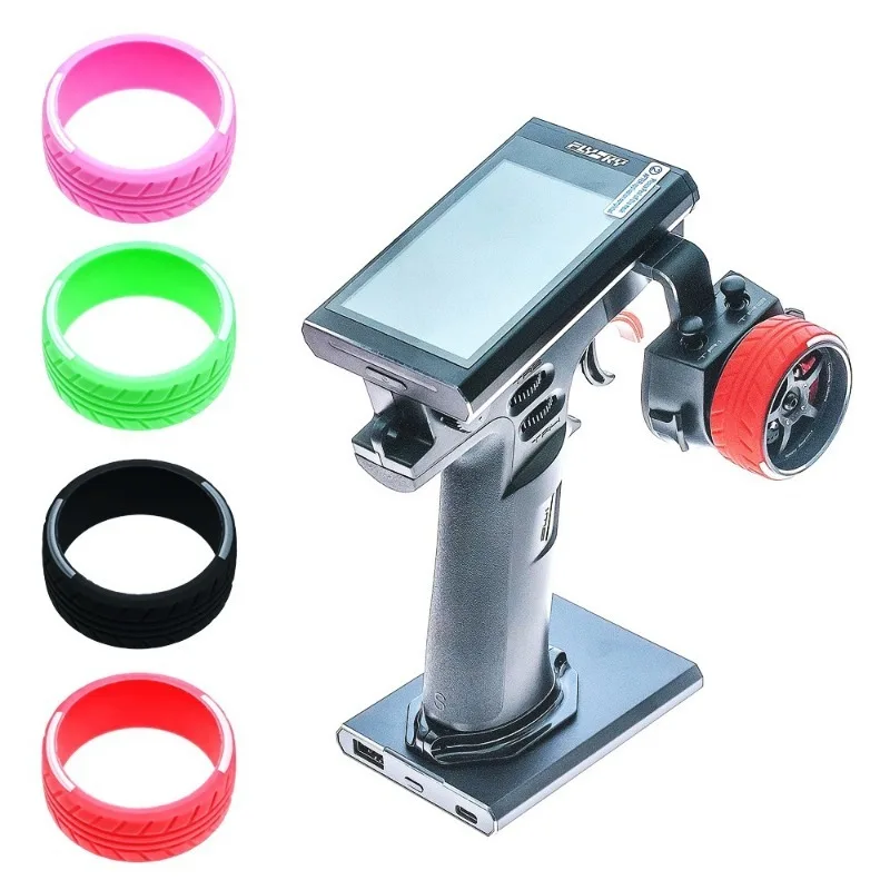 

Silicone Steering Wheel Cover for RC Transmitter - Universal Grip for Futaba NB4, 7PX, Trxs TQi, Sanwa - Anti-Slip & Comfort