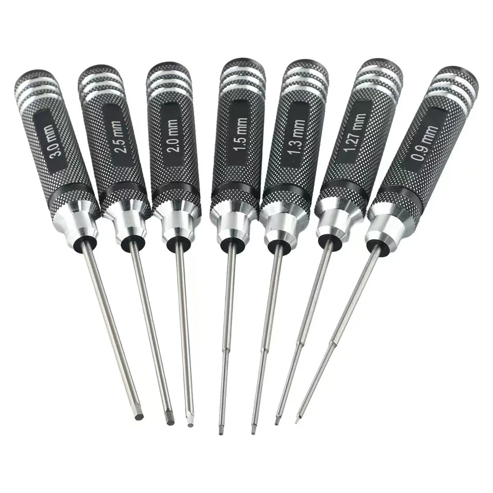 Hex Driver 7/4PCS Hex Allen Screwdriver Kit High Speed Steel RC Tools for Multi-Axis Helicopter RC Models Repair and Dismantle