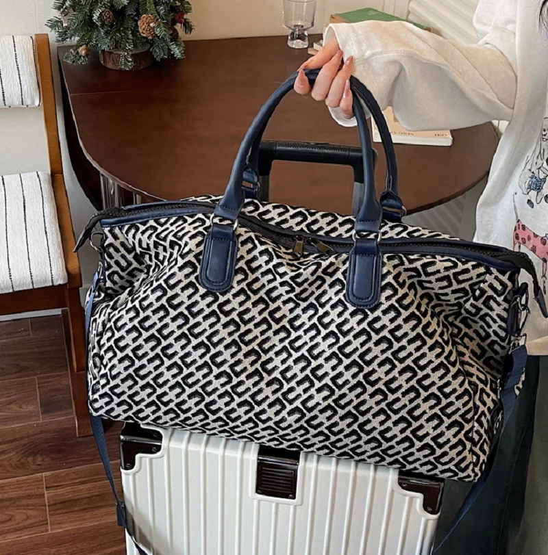New Fashion High Quality Canvas Travel Totes Women's Large Capacity Business Sport Fitness Handbag Crossbody Shoulder Bags