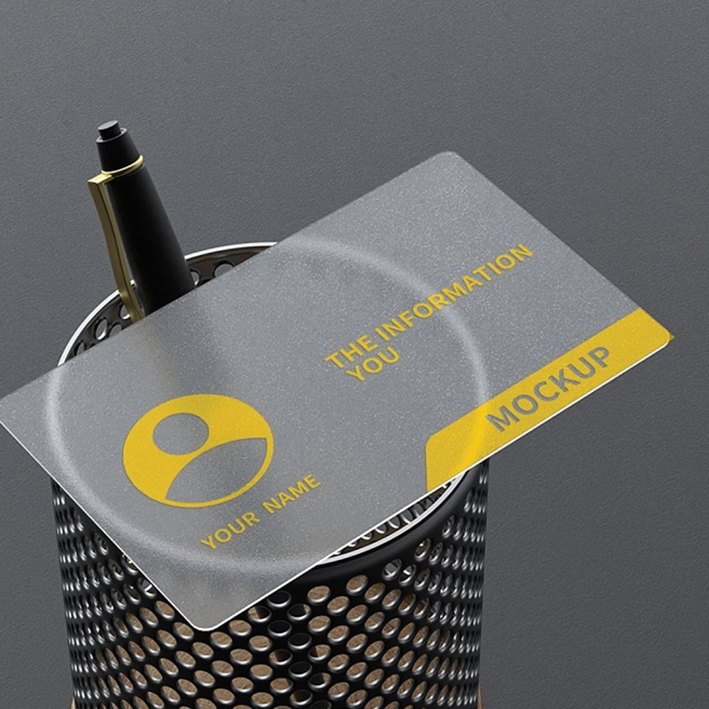 Custom Transparent Pvc Card Plastic Identity Waterproof For Business Visit Round Corners One Side Free design Round Cornor