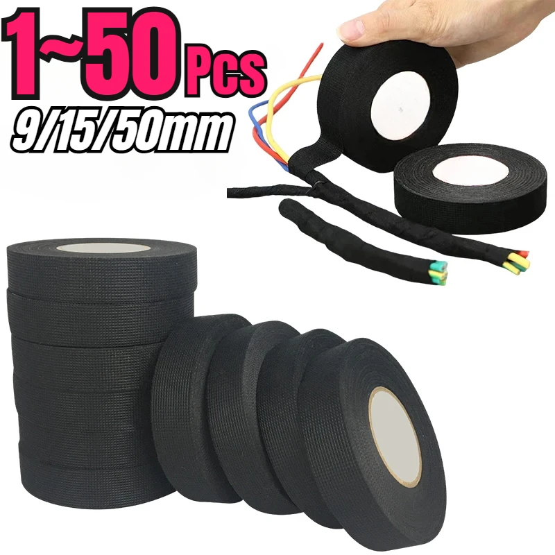 

1-50PCS Automotive Wiring Harness Electrical Insulation Flannel Tape Cable Harness High Temperature Resistant Tape