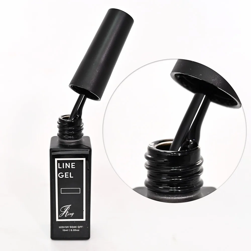 15/7/5ml Black White Graffiti Line French Nail Painting Gel Semi-Permanent Black White Drawing Gel Polish 2024#UV Painting Gel - Image 5