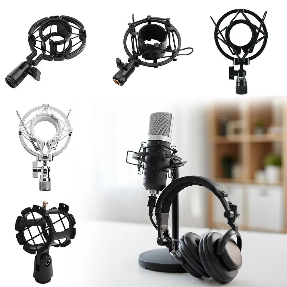 Aksesori Universal Mikrofon Shock Mount Tahan Guncangan Profesional Mic Shock Mount Stand DIY Studio Rekaman Bracket