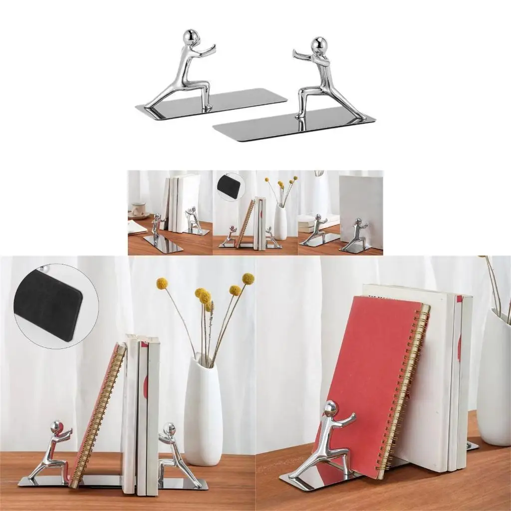 

Metal Book End Kung Fu Man Book Stainless Steel Bookends for School