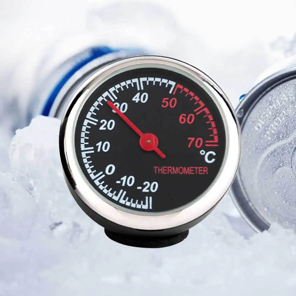 

Car Thermometer Metal Mechanical Gauge Backlit Waterproof Dust-Resistant Dashboard Vent Mount Auto Temperature Sensor Car