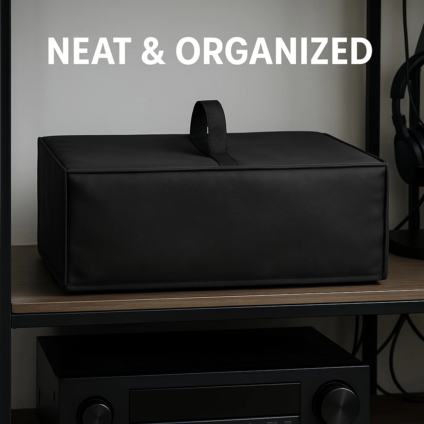 Home Theater & Studio AV Receiver Dust Cover, Anti-Static Easy-Clean, Fits Most Receivers & Amplifier Panels