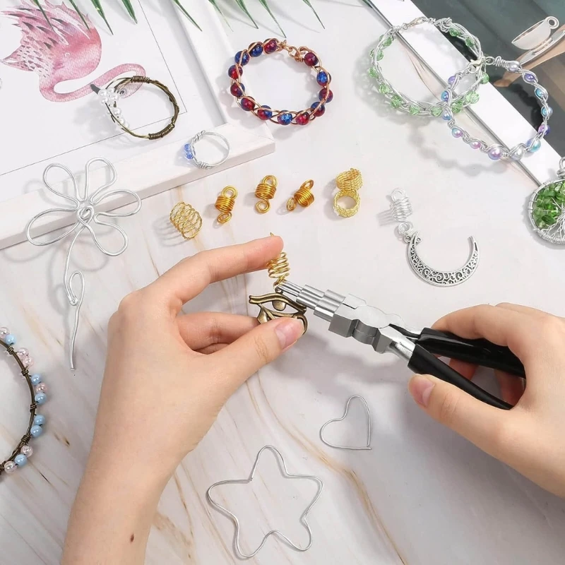 Professional Wire Wrapping Tool Aluminum Alloy Jewelry Coiling Board and Plier Dropship