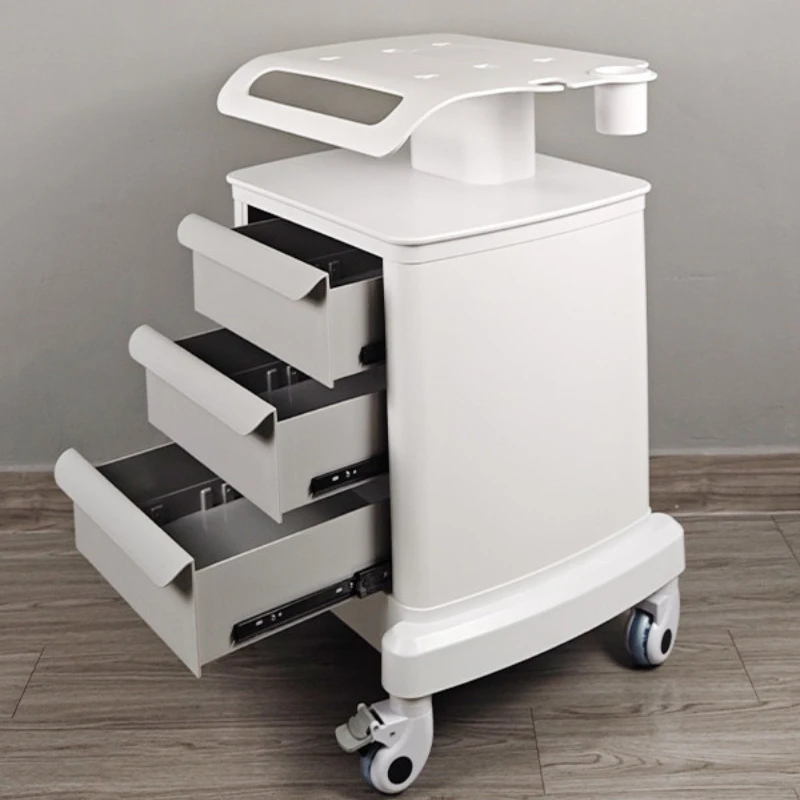 Desktop beauty instrument cart Small bubble rack Ultrasonic knife base Three-layer drawer Beauty instrument cart