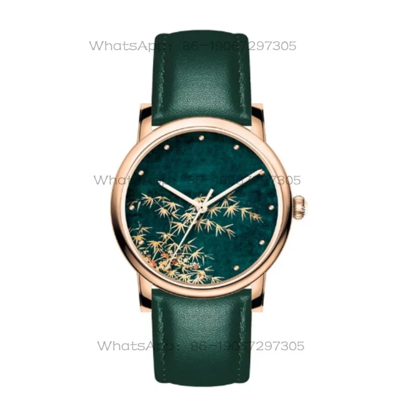32656 Niche dark green retro Chinese style Guochao fashion couple gift watch for boys and girls