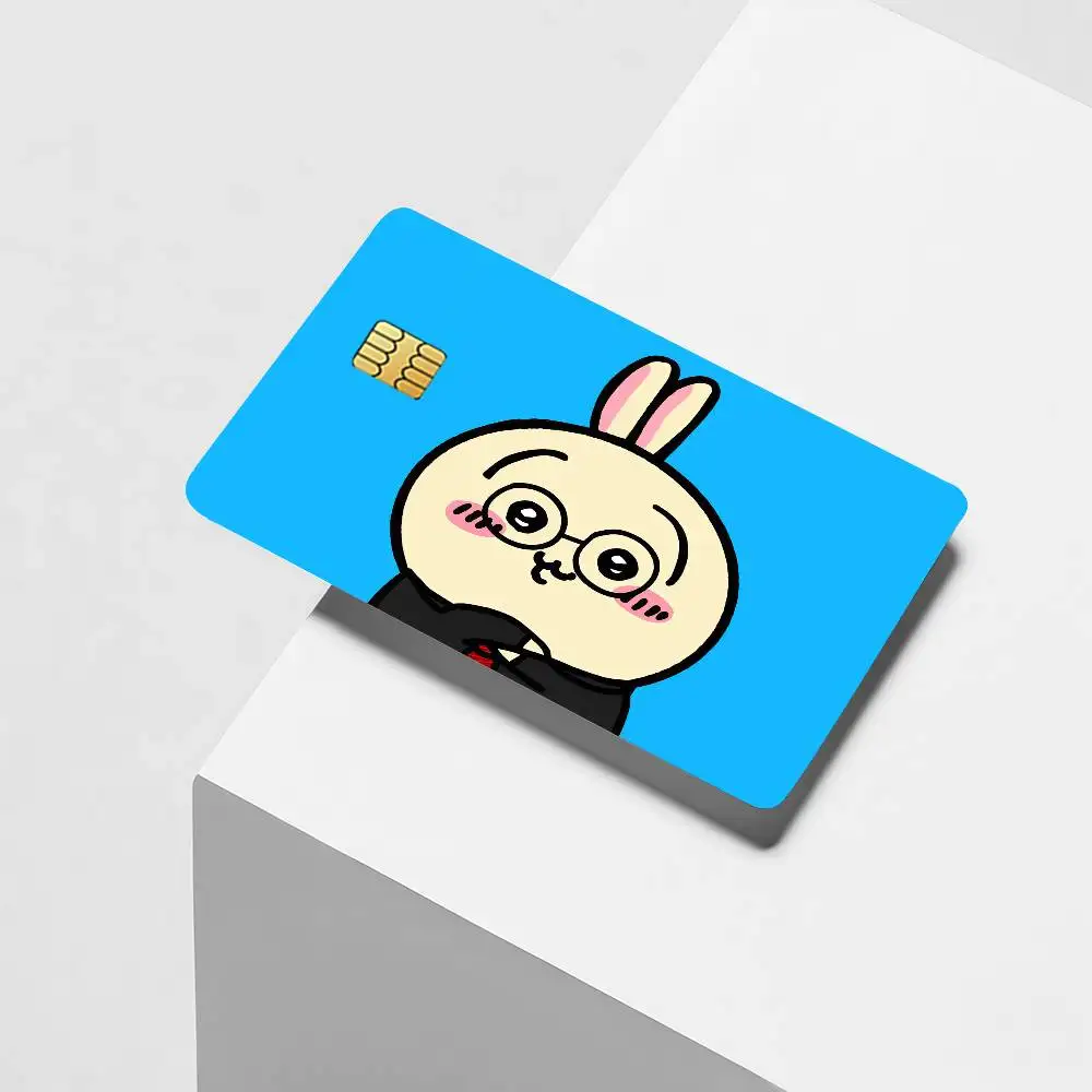 Cartoon Cute C-Chiikawa Credit Card Decorative Card Stickers Suitable For Bank Cards Metro Transit Anti-scratch Gift 4PCS