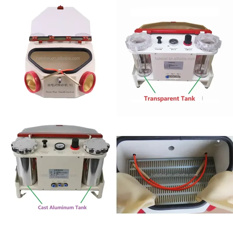 【2026】 Double-Pen Sandblasting Machine for Denture Cleaning and Polishing Twin-pen Sandblaster