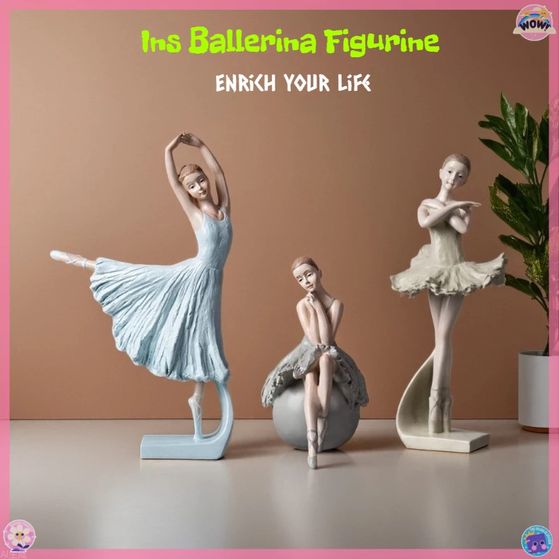 

Ballet Girl Resin Figurine Ins Style Home Decor Room Art Ornament Birthday Gift for Girls