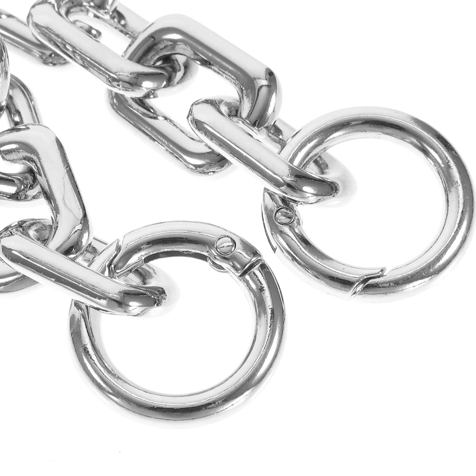 Borsa a tracolla singola con catena da trasporto a mano in metallo corto spesso oro chiaro borsa a molla in lega di zinco robusta moda