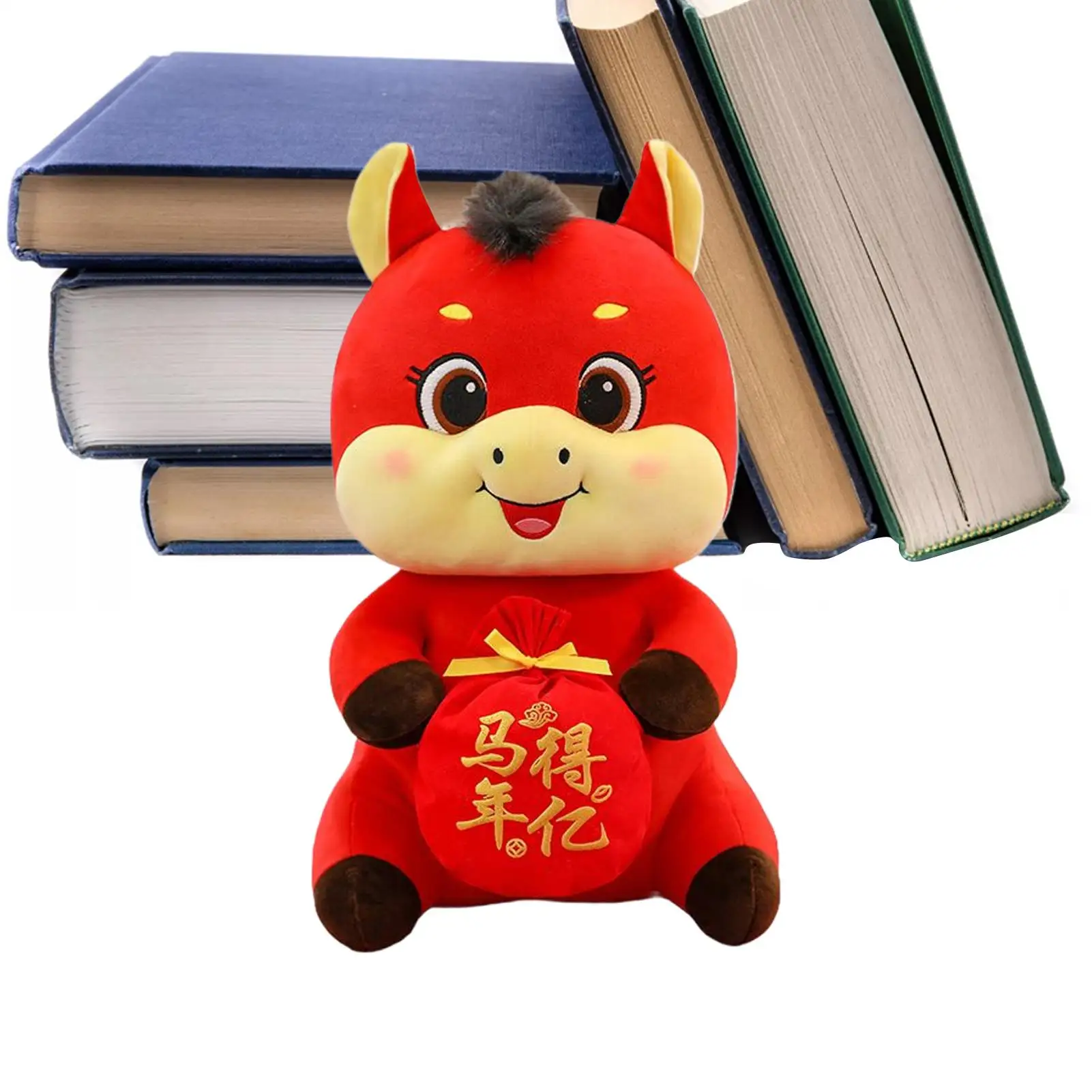 

Chinese Year Of The Horse Plush 2026 Chinese Horse Mascot Stuffed Animal Toy Blessing Souvenir for Office School College Dorm