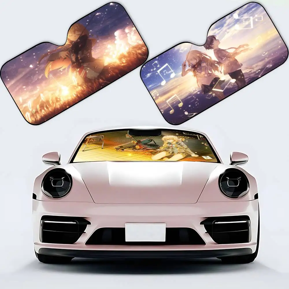 Your Lie In April аниме автомобильные солнцезащитные шторы новый персонализированный солнцезащитный козырек на лобовое стекло оконная крышка автомобиля Sunsha