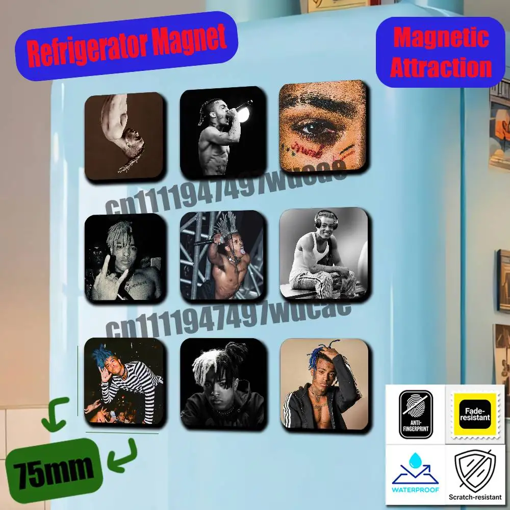 For X-XxxtentacionS Fridge Magnets Freezer Metal Cabinet Custom Refrigerator Magnetic Card Case