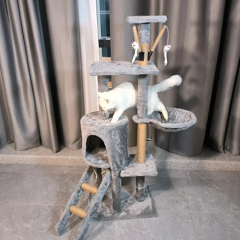 Hot Sale Cat Tower Climbing Rack Big Scraper Sisal Scratching Cat Board Encourages Jumping and Climbing Cat Treehouse