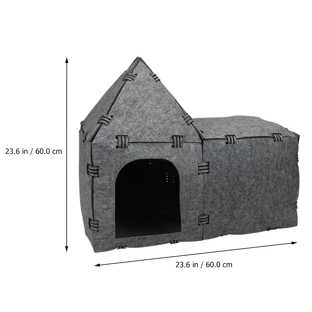 

Cat Nest Diy Felt House Kitten Tunnel Playhouse Pet Interactive Small Pet Nest Tube Cat Playing House Durable Soft Kitten Tent