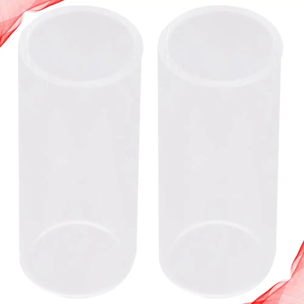 2Pcs Guitar Slide Glass Bottleneck Clear Tonal Voice 2.8cm Smooth Glide Guitar Slide for Players Glass Bottleneck