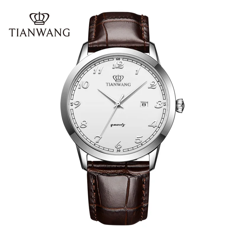 

TIAN WANG Men's Watches Fashion Leather Quartz Watch Easyread Men's Wristwatch Clock Male Watch High Quality Gifts For Men