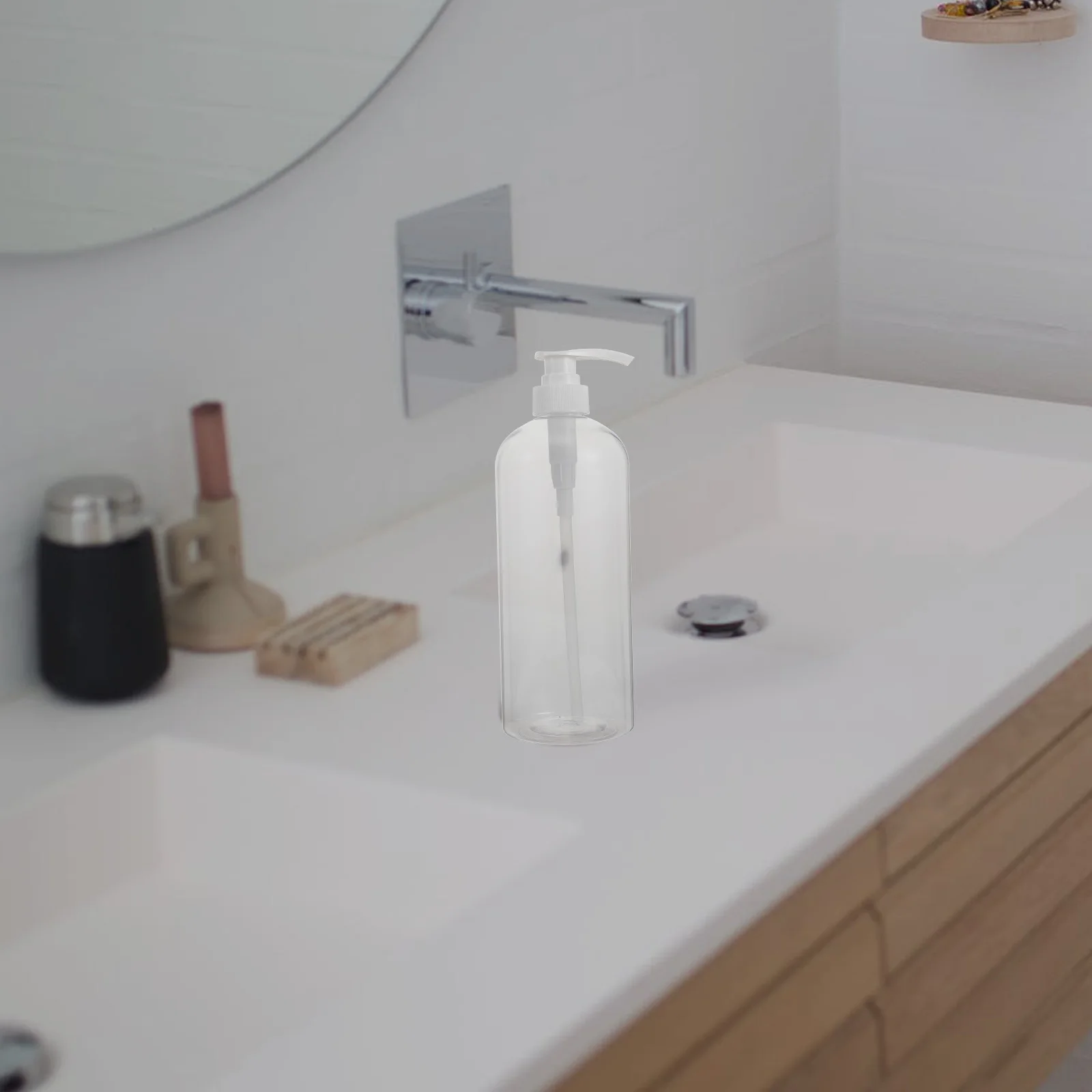 ขวดปั๊มแบบกด 3 ชิ้น สำหรับใช้ในบ้าน โรงแรม ใส่แชมพู เจลอาบน้ำ โลชั่น  ขวดเปล่าแบบเติมได้